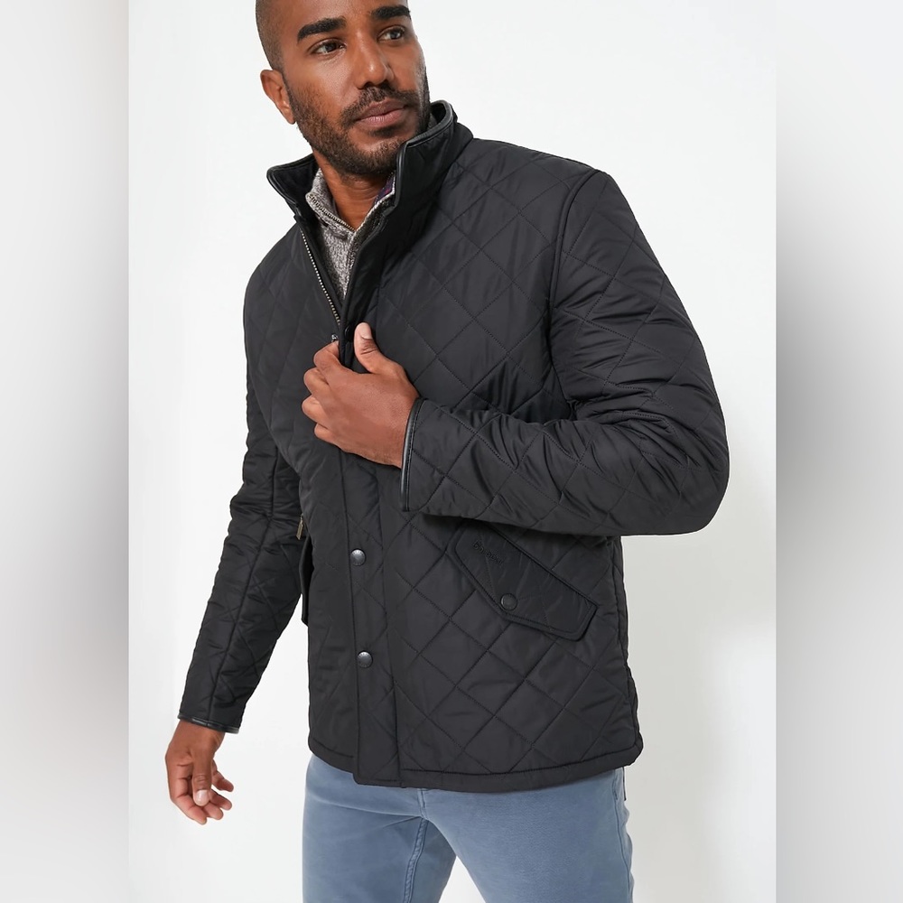 Men’s Barbour: Black Powell Quilt